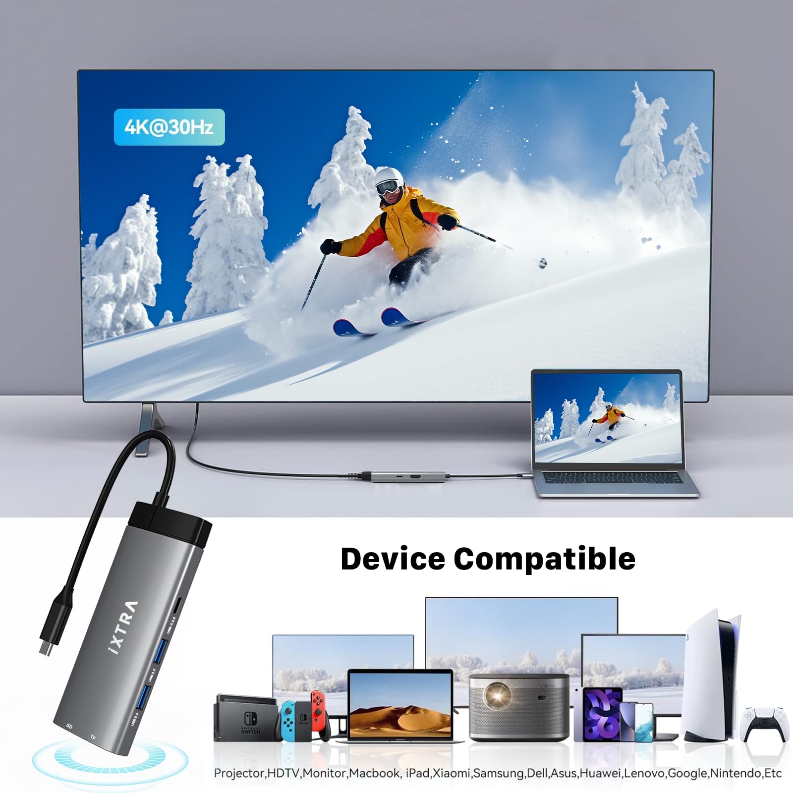 7 in 1 USB-C Type C for MacBook Pro Air Ipad