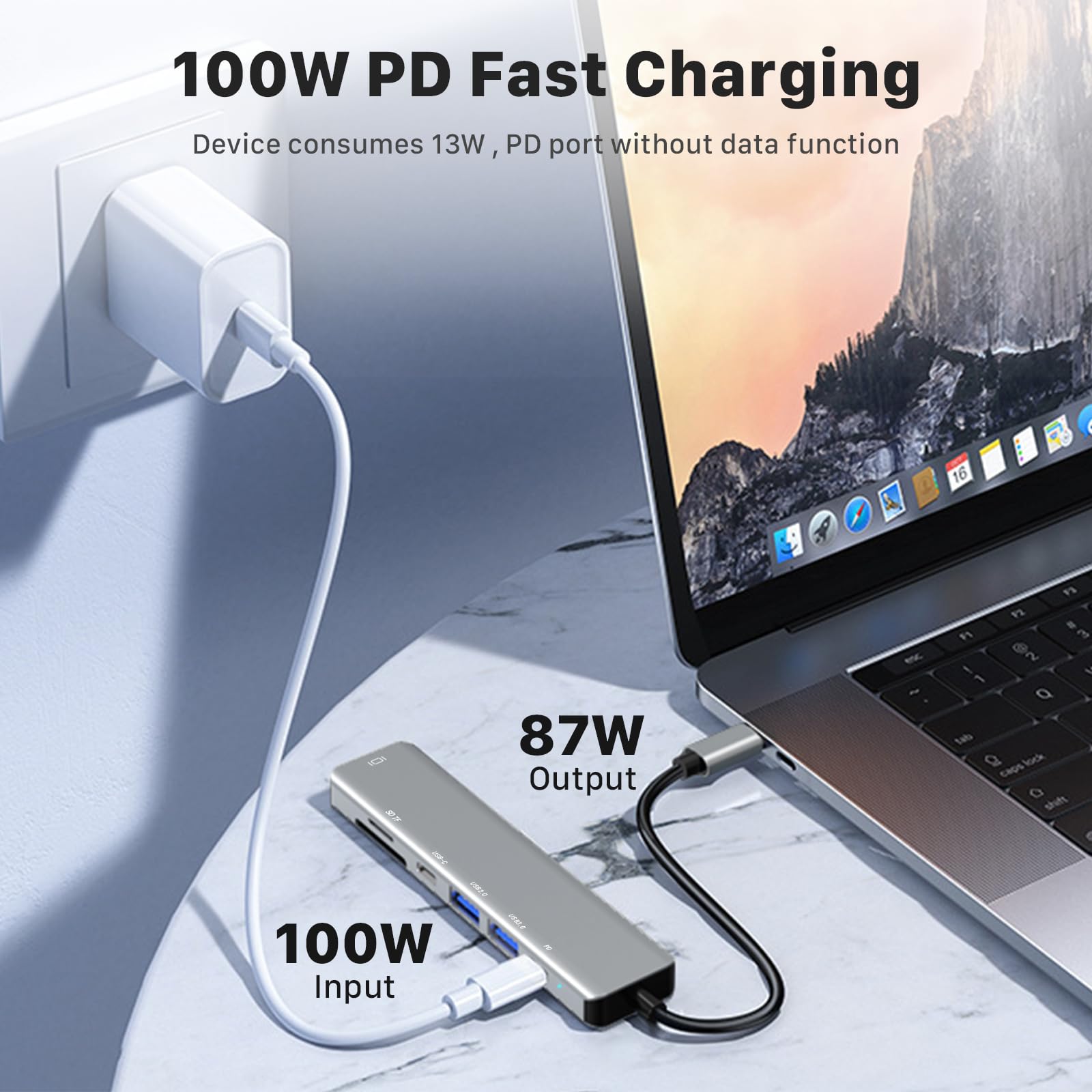 7 in 1 USB-C Multimedia Hub For MacBook & iPad Pro