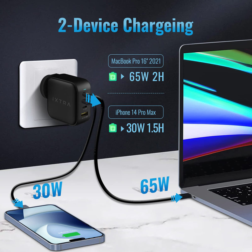 100W 4-In-1 Charger Adapter for iPhone MacBook Pro Air – iXTRA