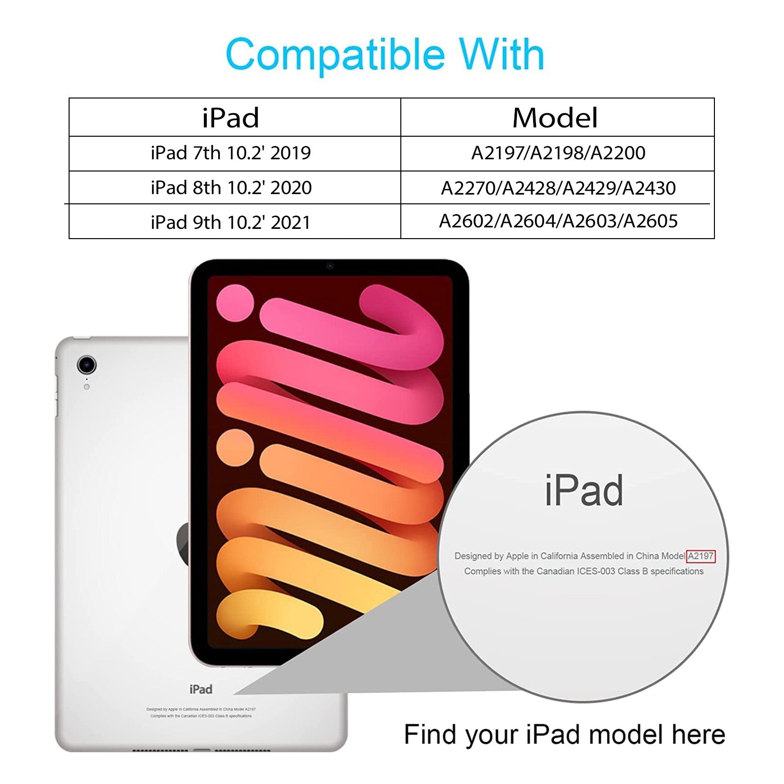 iPad 9th 8th 7th Gen 10.2' Shockproof Cover Case
