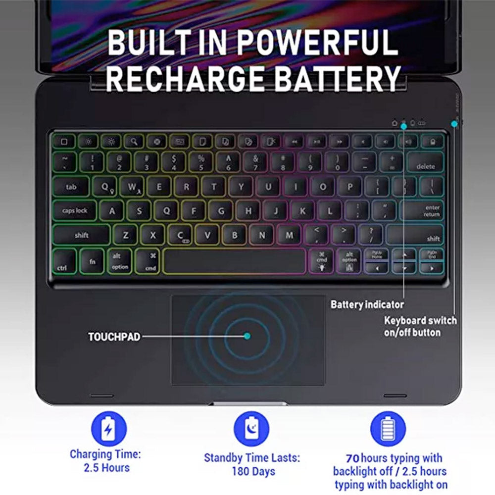 iPad Pro 3rd 4th 5th 6th Gen 12.9' 2022/2021 Keyboard Case