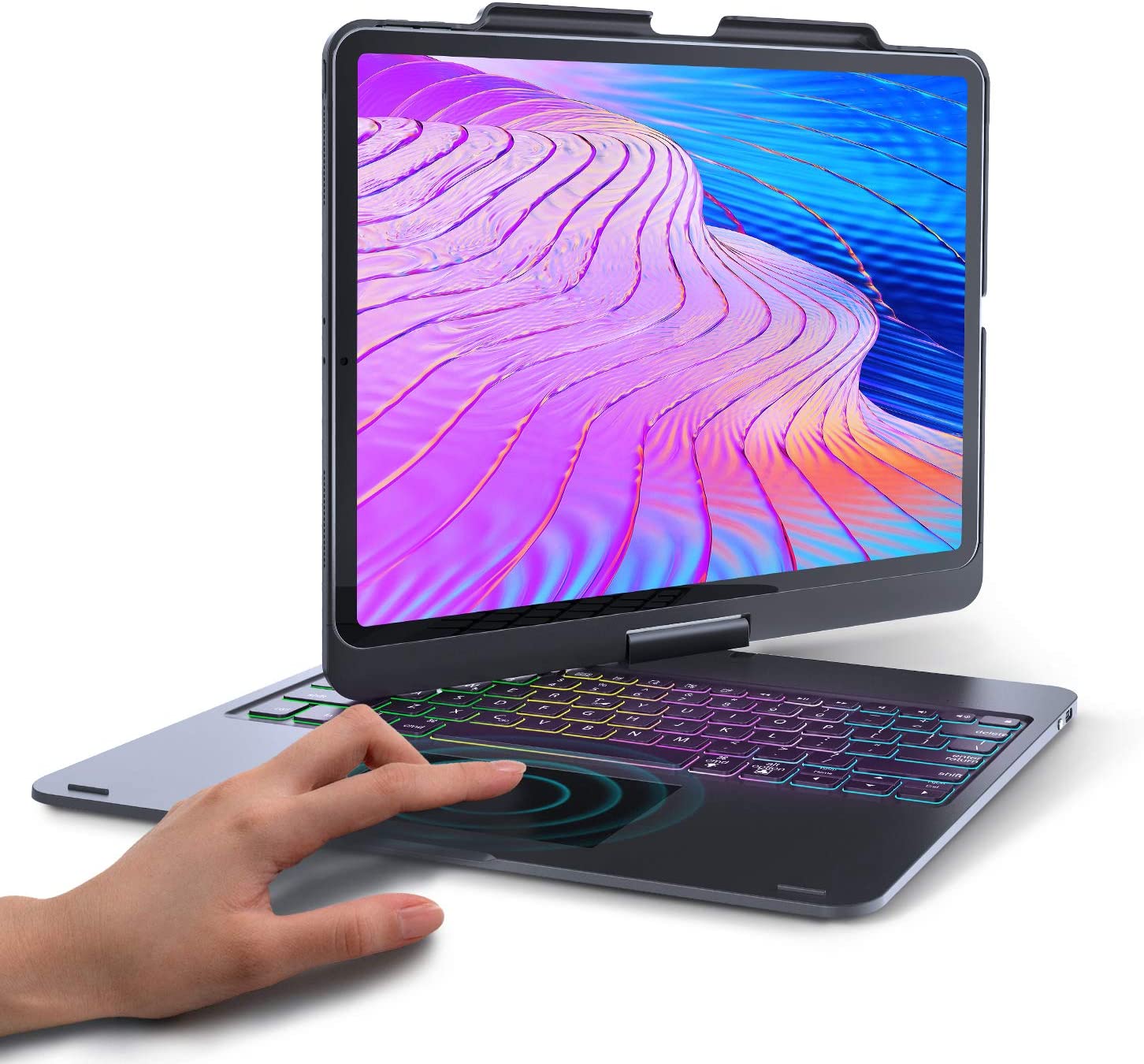 iPad Pro 3rd 4th 5th 6th Gen 12.9' Keyboard Case for with 360 Screen Rotate