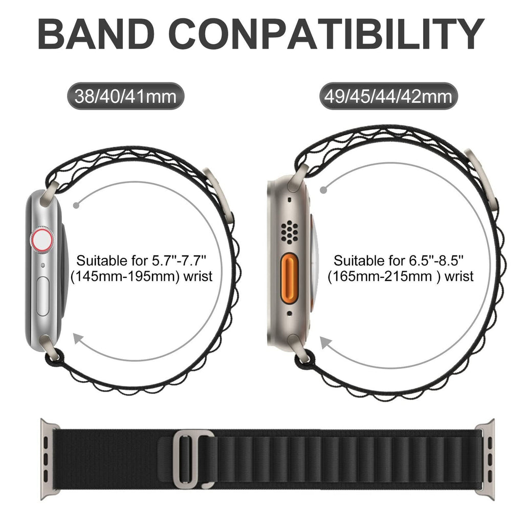 Alpine Loop Nylon Watch Band For Apple Watch Ultra 2/SE/9/8/7/6 44/45/49mm  Strap