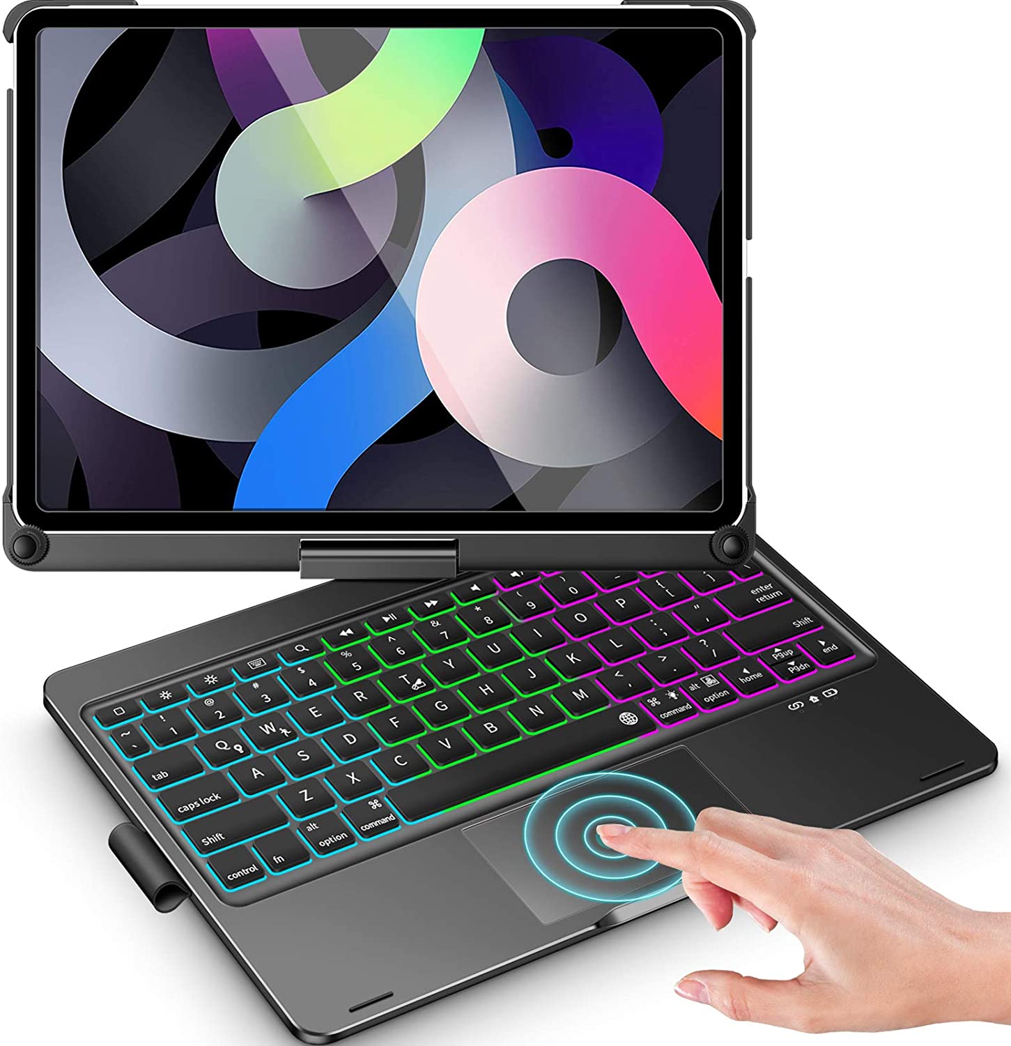 iPad Air 4 Air 5 10.9'& Pro 11' 2021/2022 Keyboard Case with 360 Screen Rotate