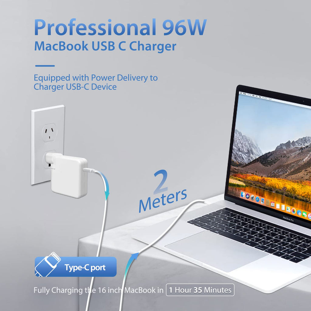 Charger 96W USB-c Charger Power Adapter for USB-C MacBook Pro 16