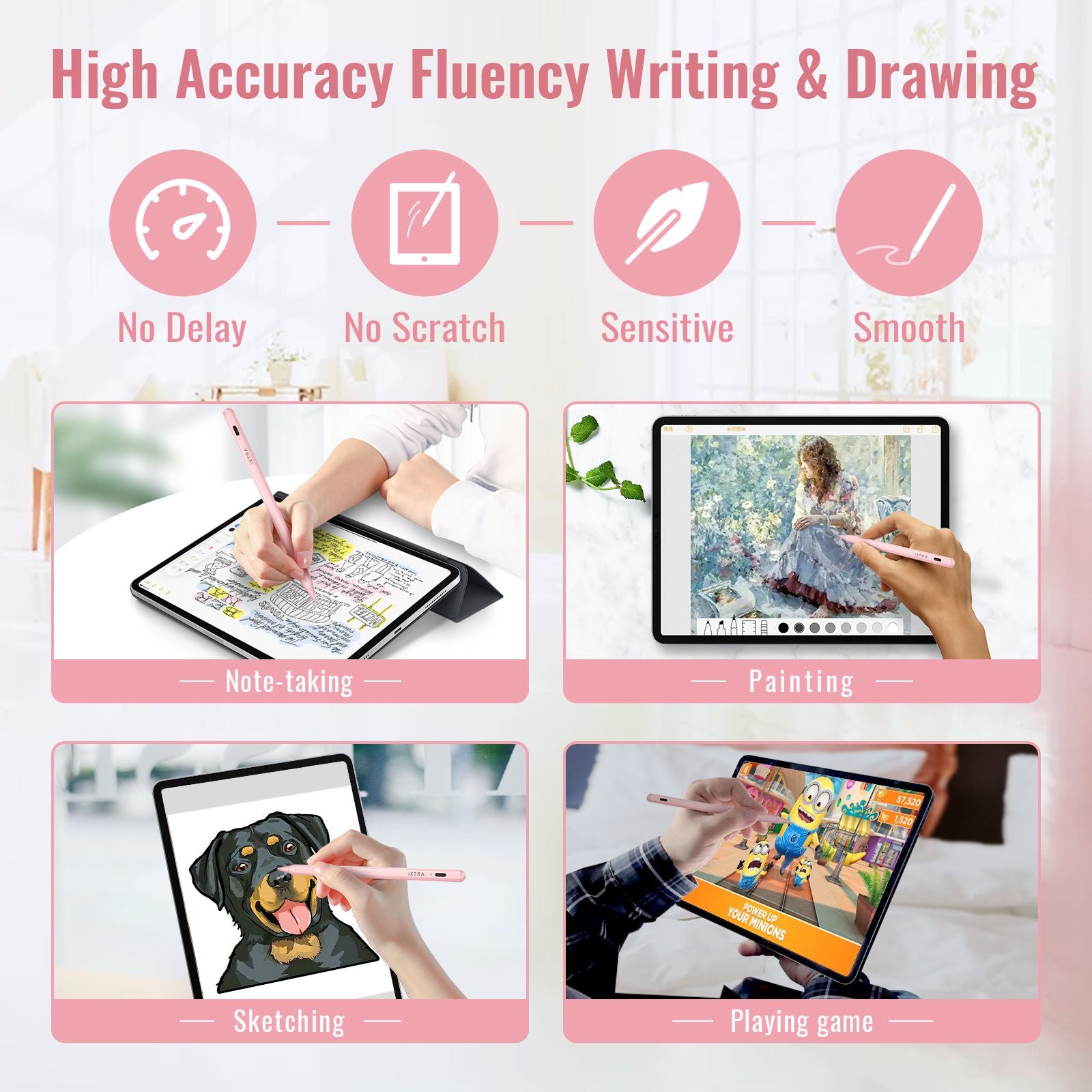 Capacitive Stylus Pen for iPad with Palm Rejection