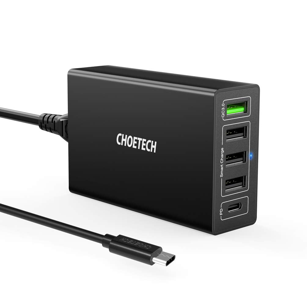 60W 5 Ports USB-C Choetech Charger