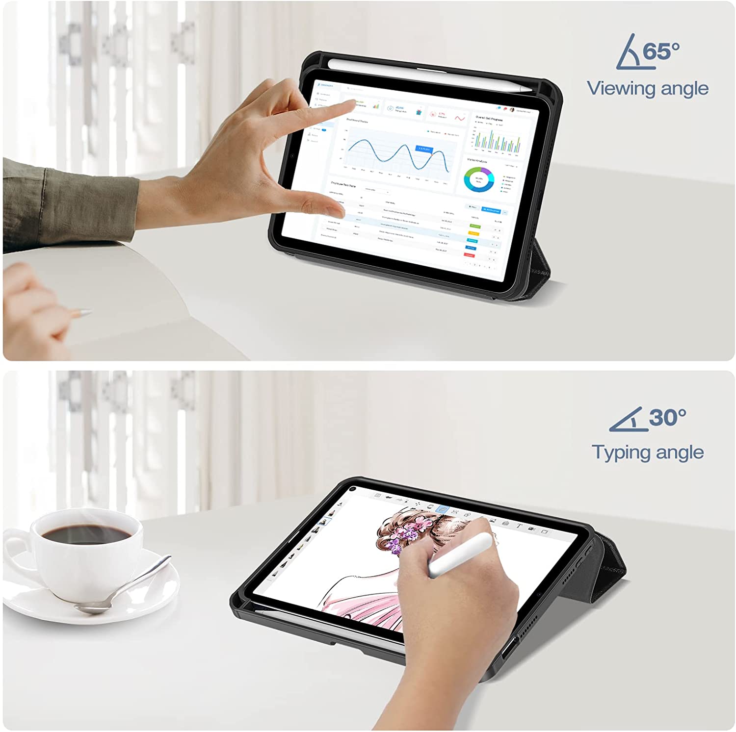 2021 iPad Mini 8.3'' Smart Folio Cover Case