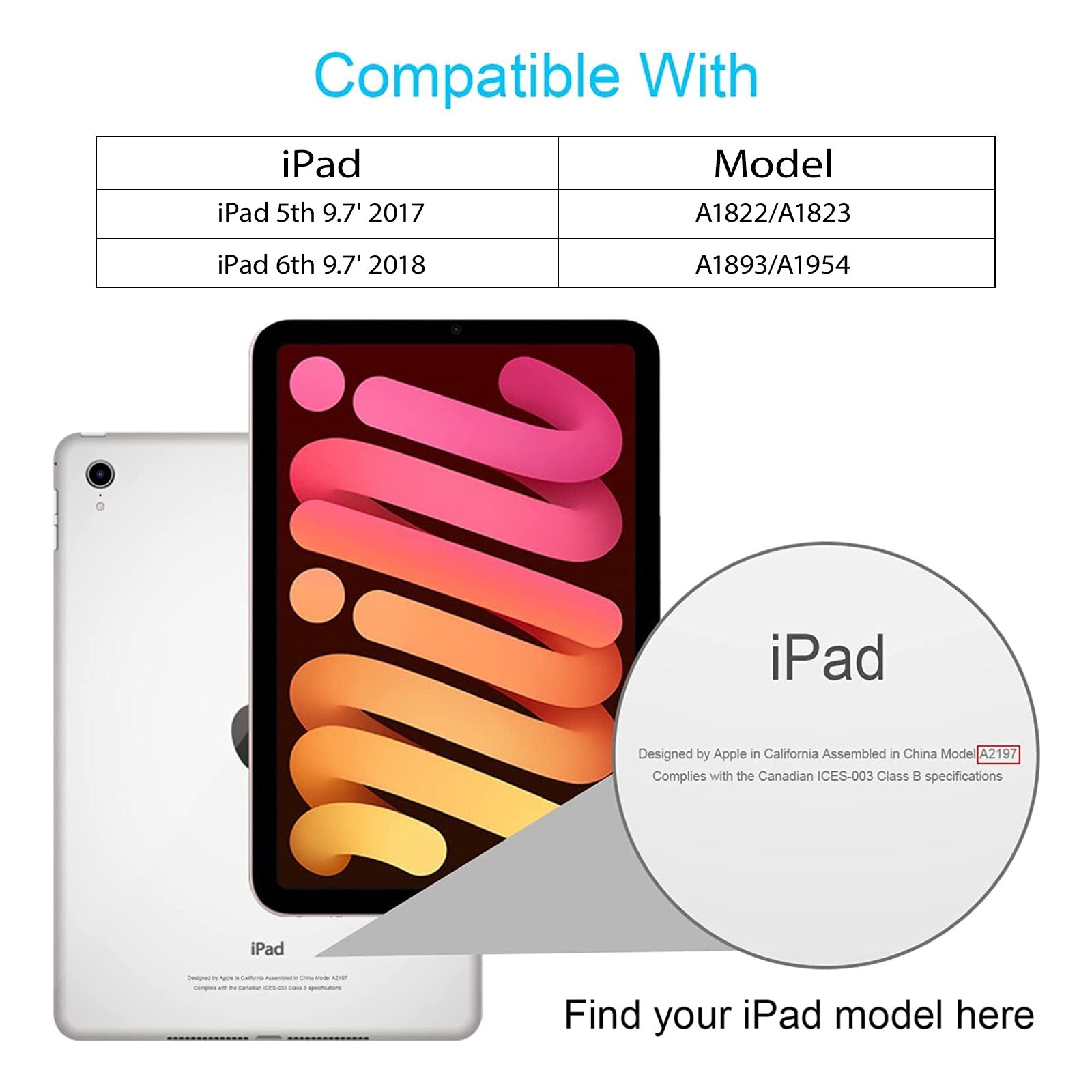 iPad 5th Gen 9.7' Shockproof Cover Case