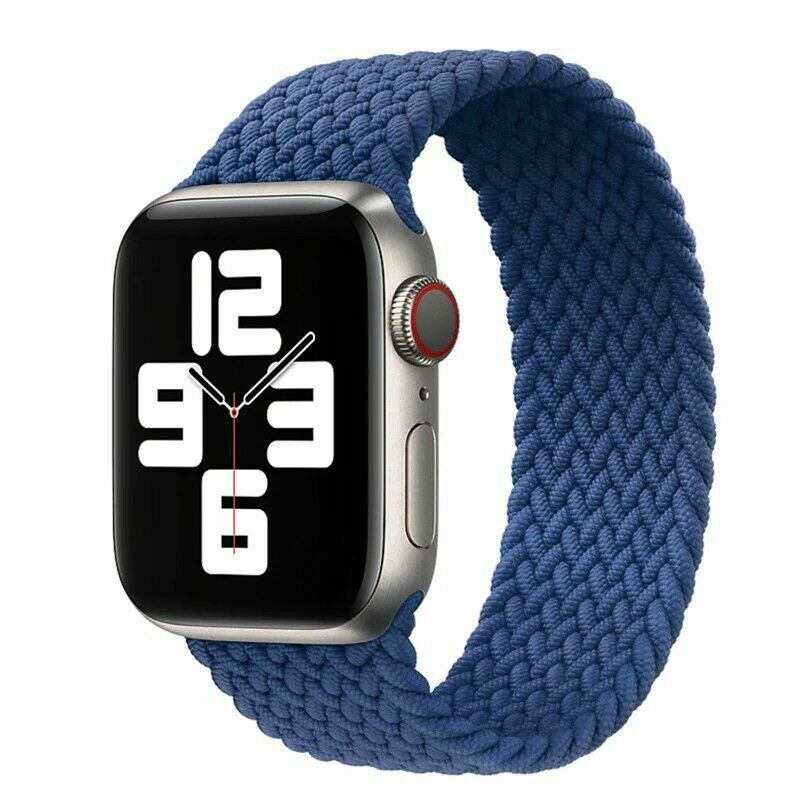 Braided Solo Loop Strap For Apple Watch Band Elastic Bracelet