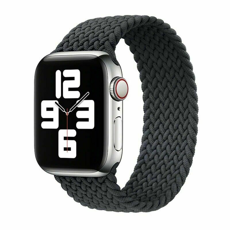 Braided Solo Loop Strap For Apple Watch Band Elastic Bracelet
