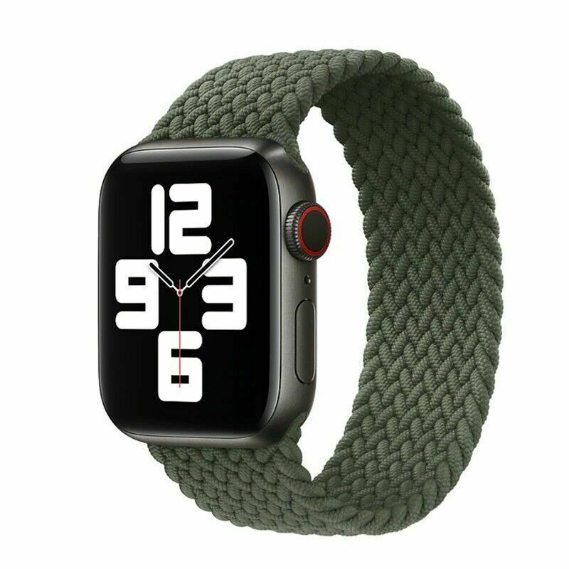 Braided Solo Loop Strap For Apple Watch Band Elastic Bracelet