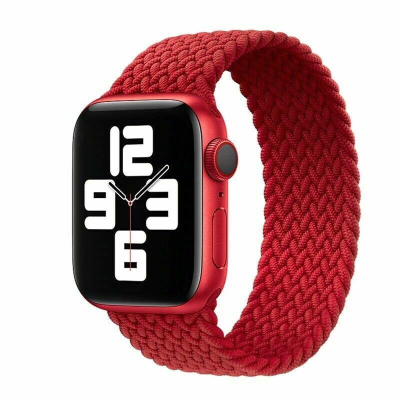 Braided Solo Loop Strap For Apple Watch Band Elastic Bracelet