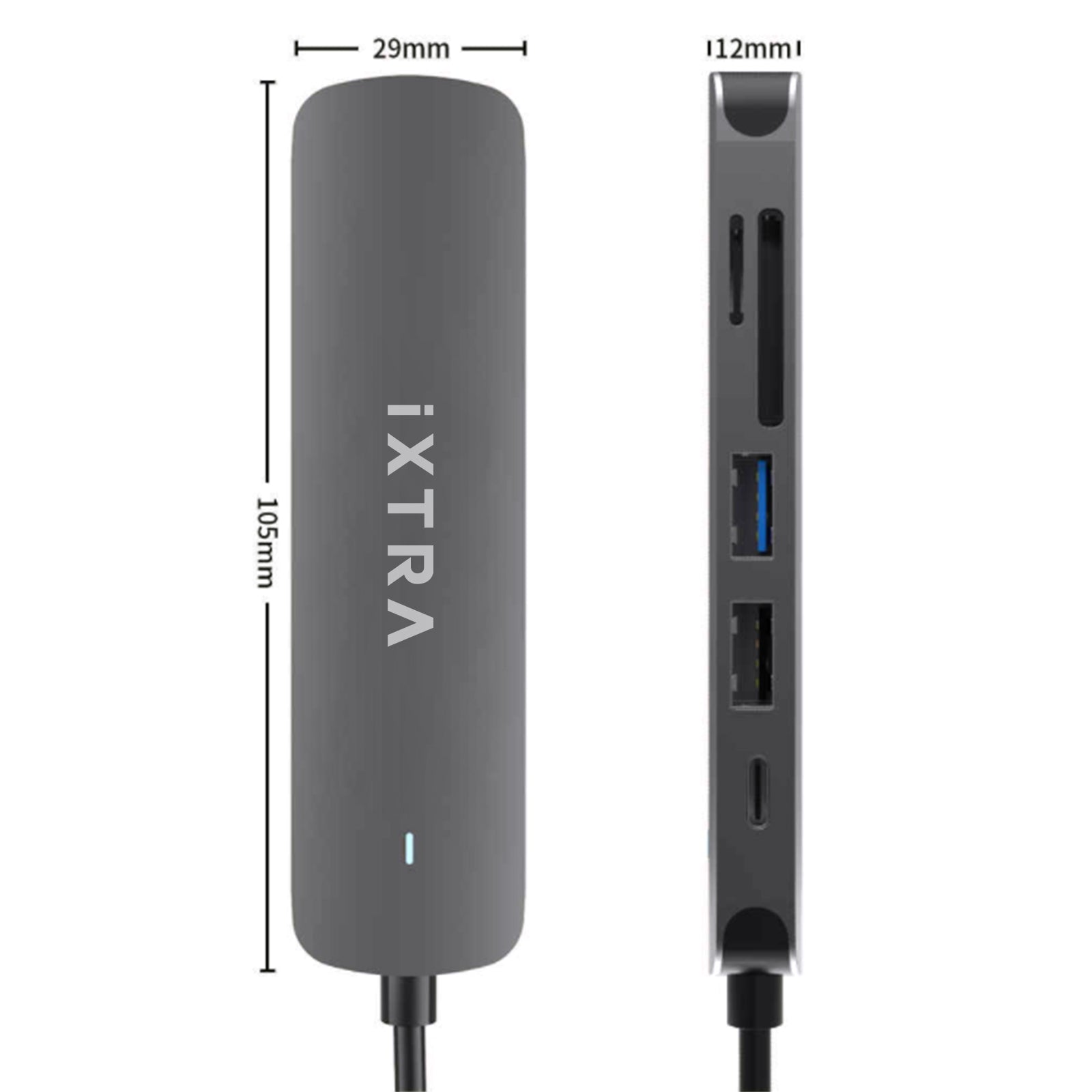 6 in 1 USB-C Multimedia Hub For MacBook & iPad pro