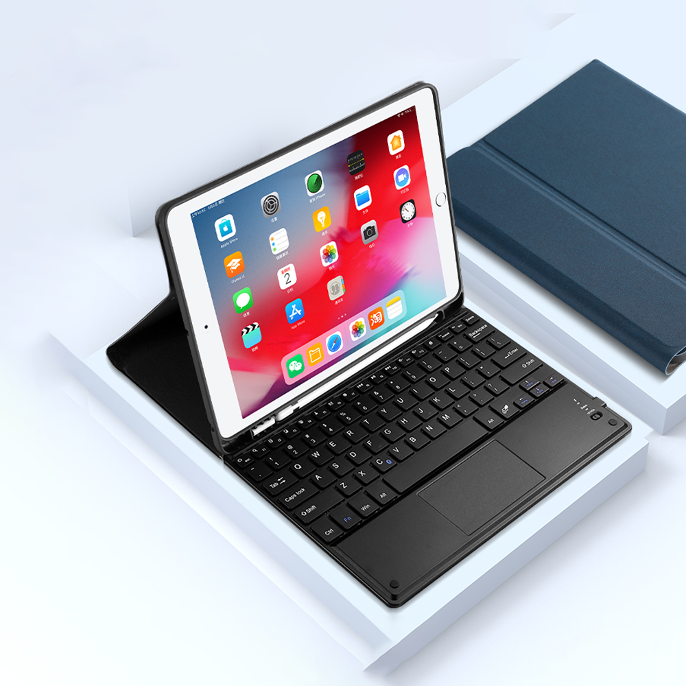 For iPad 7th 8th 9th Gen 10.2 10.5" Bluetooth Keyboard Case with Touchpad